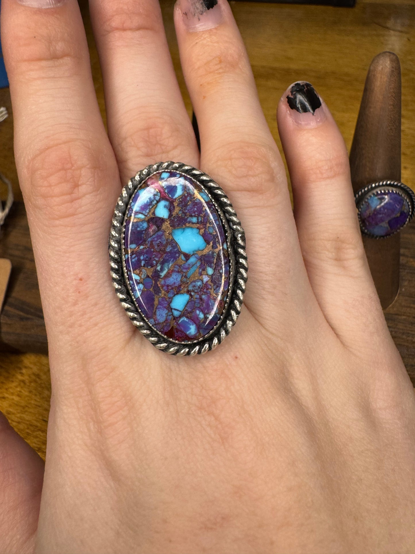 Purple Mohave Ring Adj 6-8.5